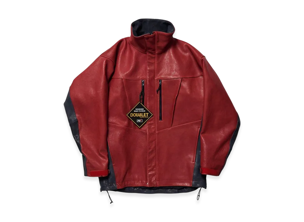 doublet Leather Mountain Jacket "Red"