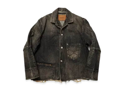 doublet Used Finish Denim Jacket "Black"