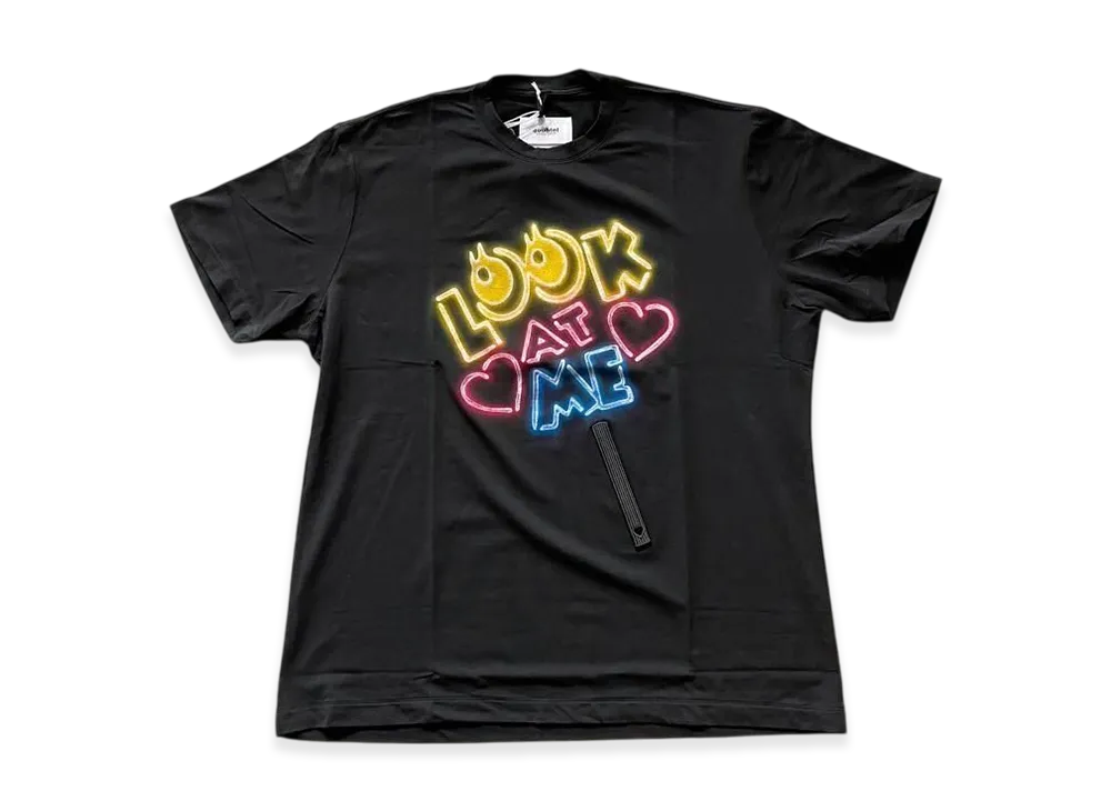 doublet Big Fan-Service Neon Paint T-Shirt "English"