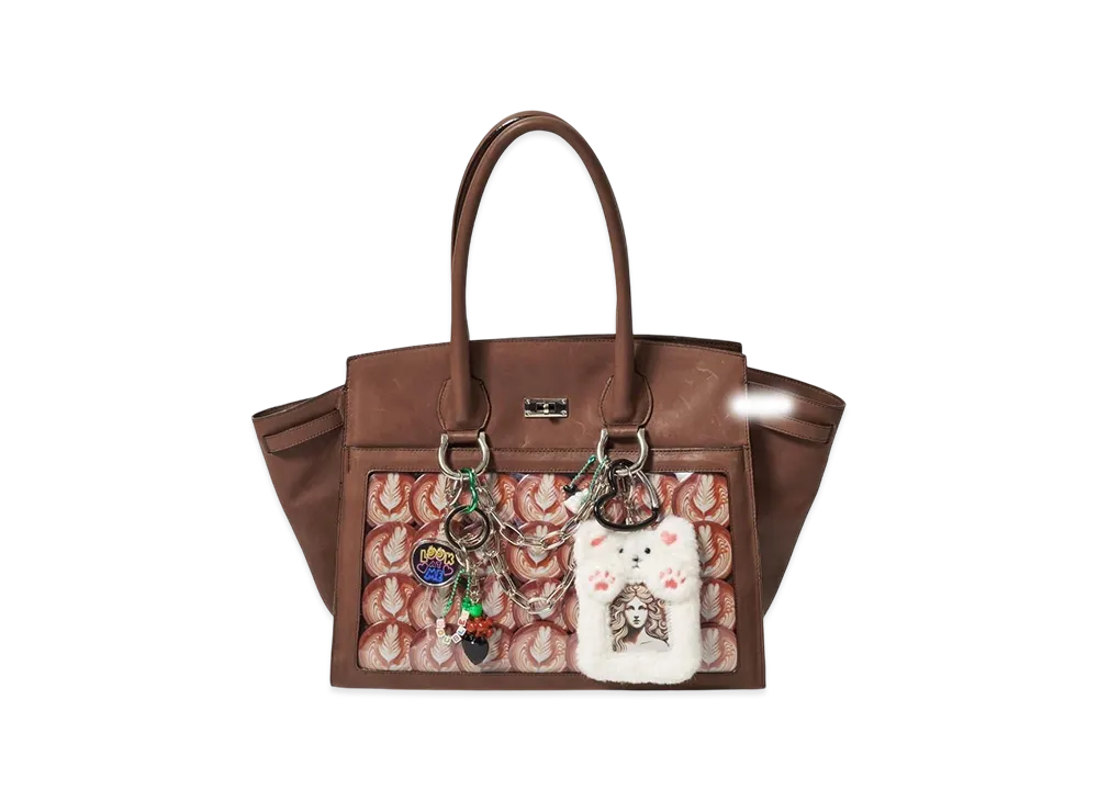 doublet Brewed-Dyed Leather "Ita" Bag "Coffee"