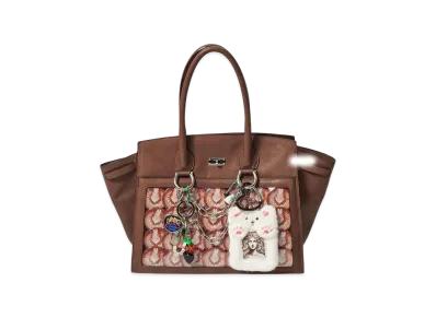 doublet Brewed-Dyed Leather "Ita" Bag "Coffee"