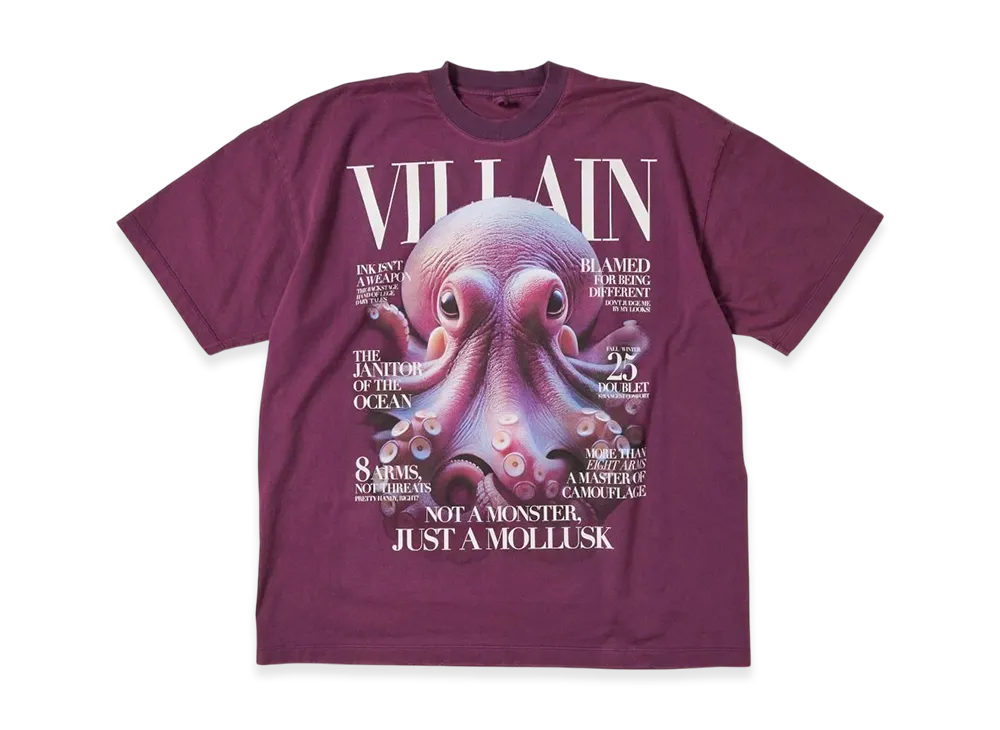 doublet Villain Cover Print T-Shirt "Purple"