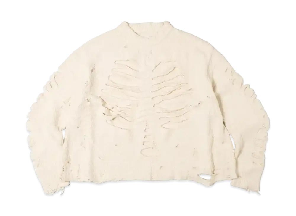 doublet Ribcage Knit Pullover "Ivory"