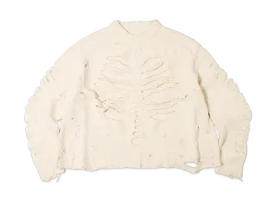 doublet Ribcage Knit Pullover "Ivory"