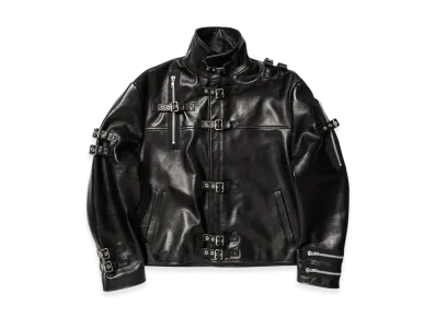 doublet Buckle Overrload Leather Jacket "Black"