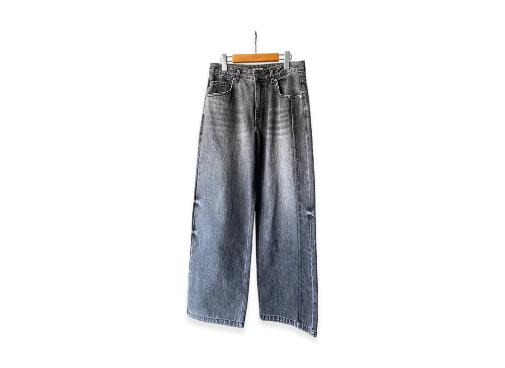 Matin Kim Side Cut Out Denim Pants "Grey"