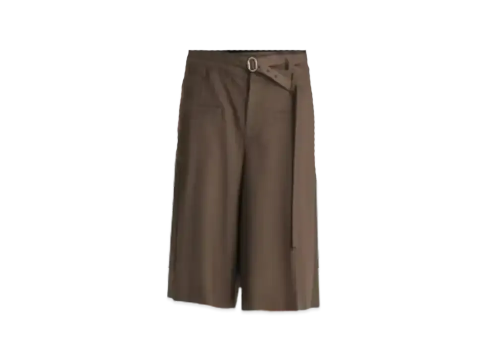 Matin Kim Double Waist Bermuda Pants In "Brown"
