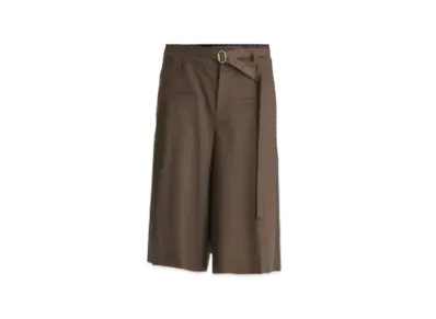 Matin Kim Double Waist Bermuda Pants In "Brown"