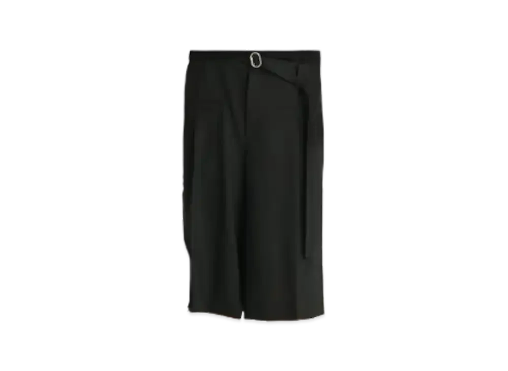 Matin Kim Double Waist Bermuda Pants In "Black"