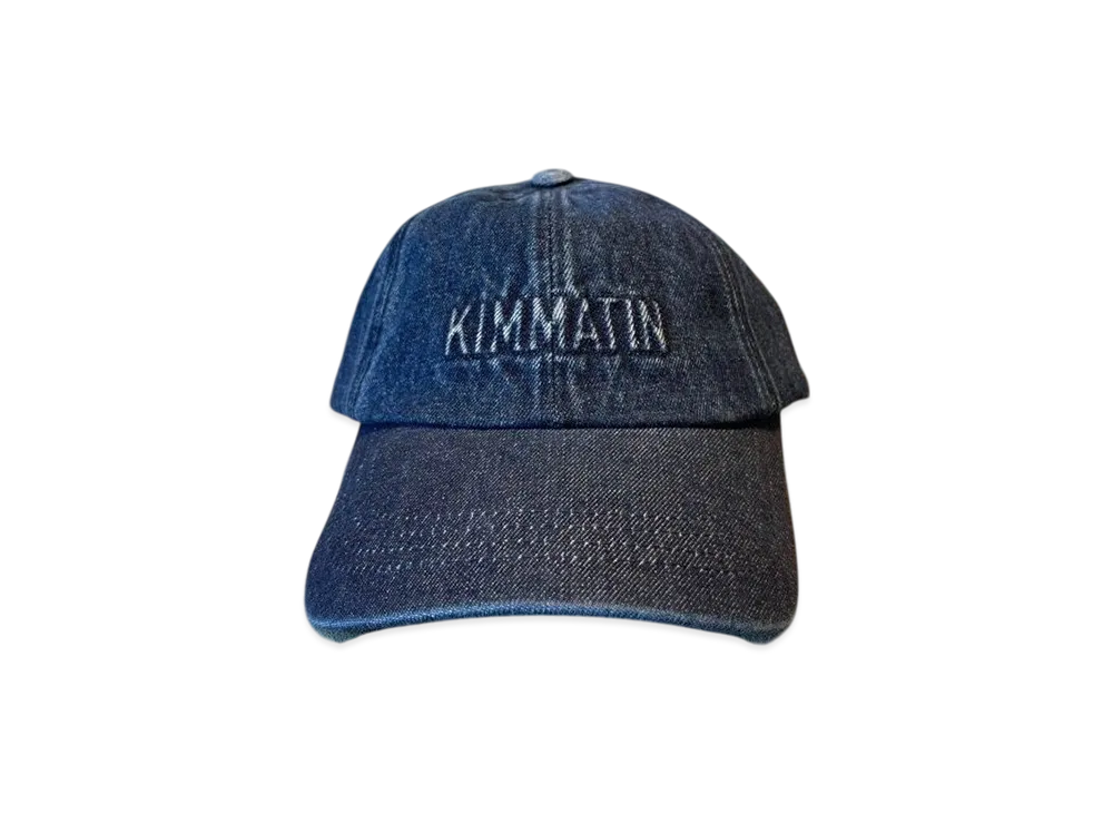 Matin Kim Logo Brush Denim Ball Cap 