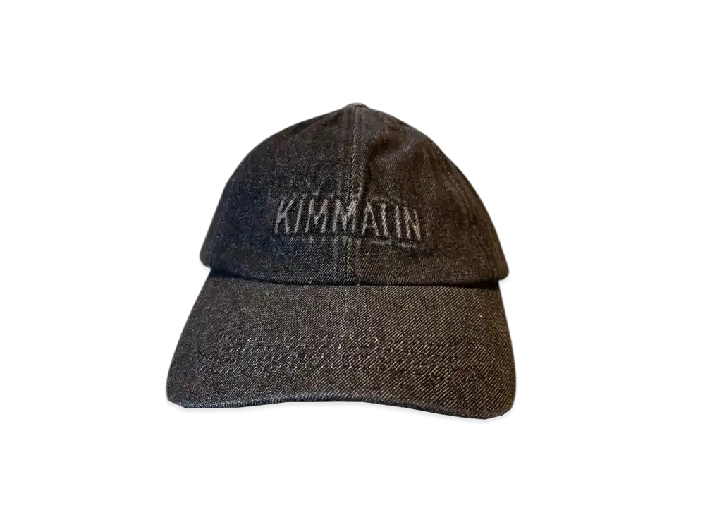 Matin Kim Logo Brush Denim Ball Cap "Black"