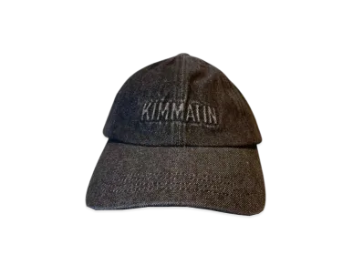 Matin Kim Logo Brush Denim Ball Cap "Black"