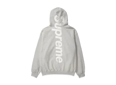 Supreme Satin Applique Hooded Sweatshirt (25FW) "Heather Grey"