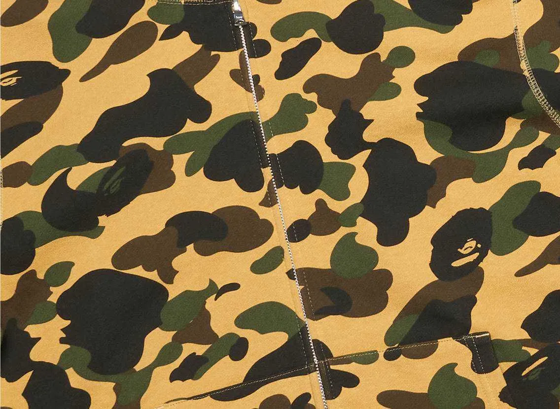 A BATHING APE 1st Camo PONR Shark Full Zip Hoodie 