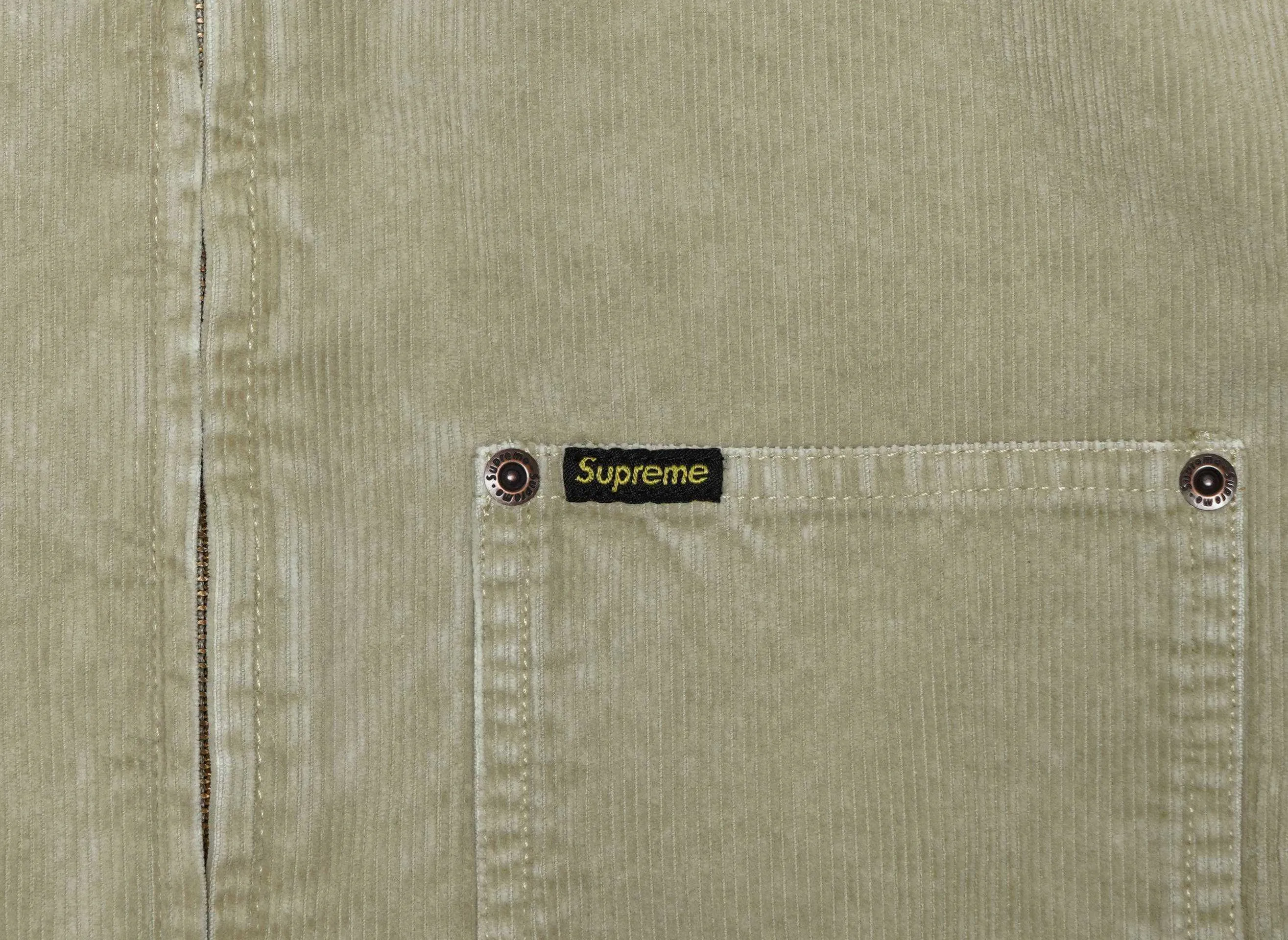 Supreme Washed Corduroy Zip Up Shirt 