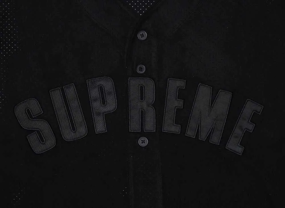 Supreme Ultrasuede Mesh Baseball Jersey 
