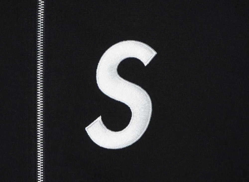 Supreme S Logo Zip Up Hooded Sweatshirt 