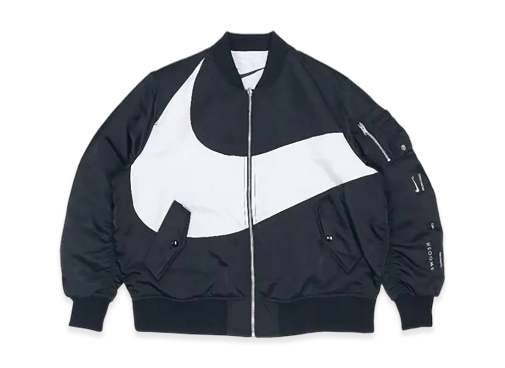 Nike big swoosh bomber jacket "Black"