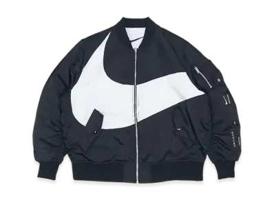 Nike big swoosh bomber jacket "Black"