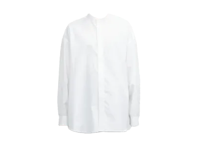 Graphpaper High Count Broad L/S Oversized Band Collar Shirt "White"