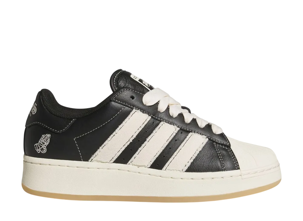 Dios × adidas Superstar XLG "Core Black/Cream White/Gold Metallic"