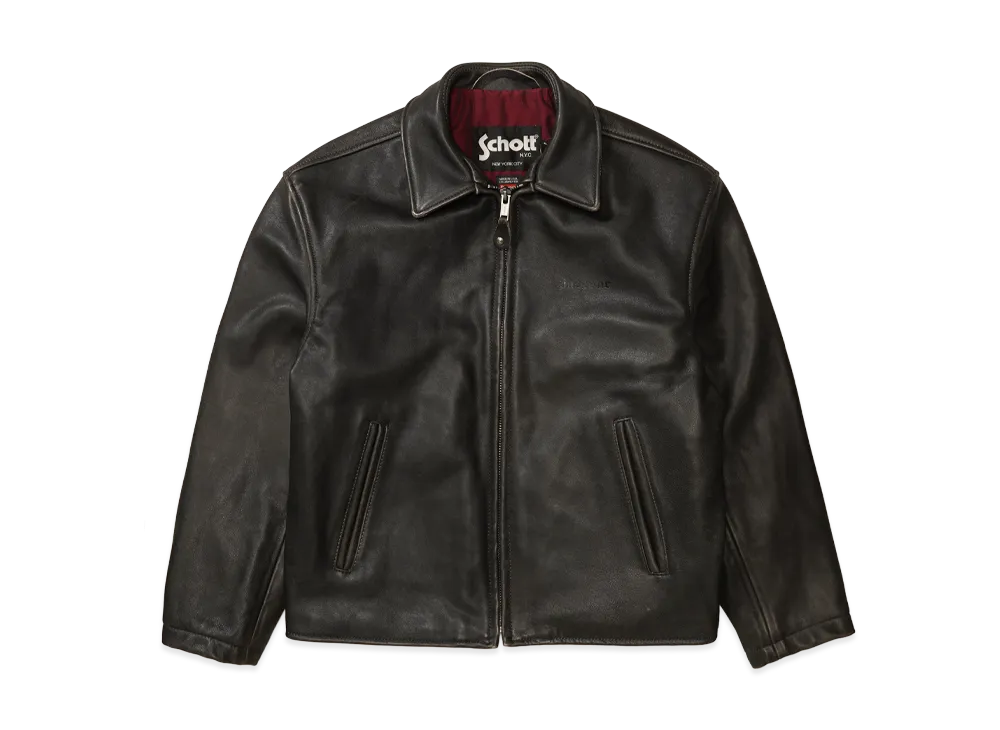 Supreme x Schott Leather Racer Jacket "Black"