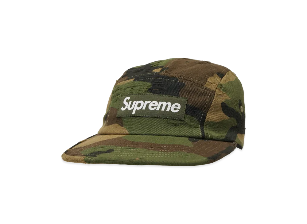 Supreme Jacquard Logos Denim Camp Cap 