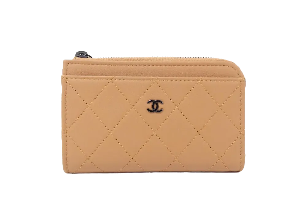 CHANEL Fragment Case Card Holder "Dark Beige"