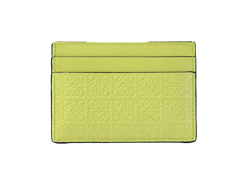 LOEWE Repeat Plain Card Holder "Lime Yellow"