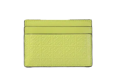 LOEWE Repeat Plain Card Holder "Lime Yellow"