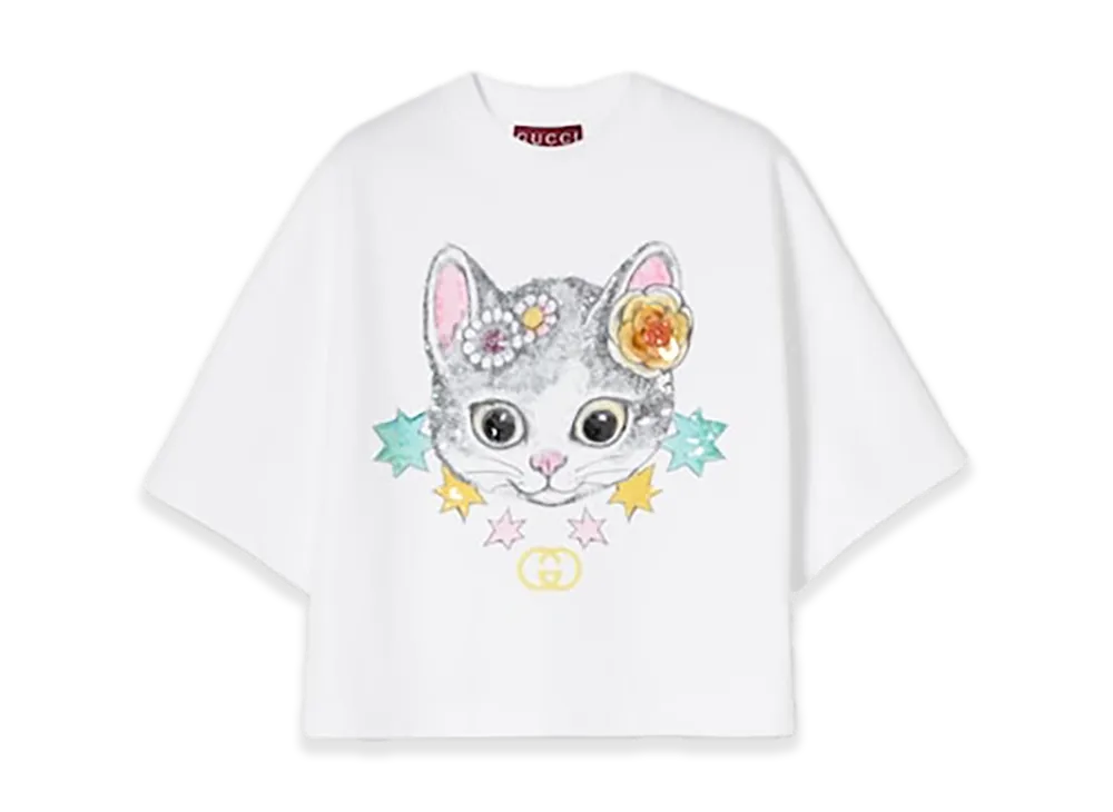 GUCCI x Higuchi Yuko Cropped T-shirtJapan Exclusive "White"
