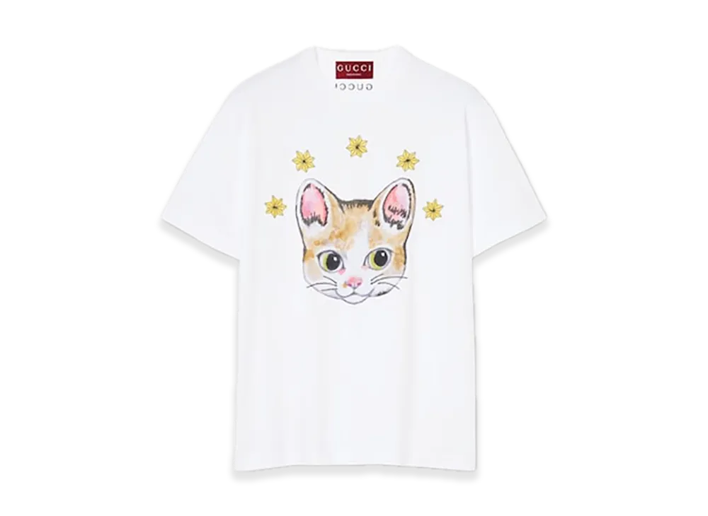 GUCCI x Higuchi Yuko Cotton Jersey T-shirt Japan Exclusive "White"