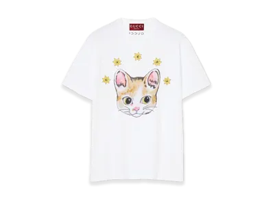GUCCI x Higuchi Yuko Cotton Jersey T-shirt Japan Exclusive "White"