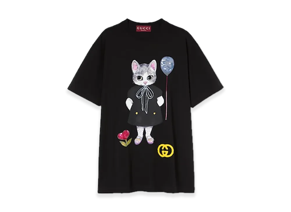 GUCCI x Higuchi Yuko Cotton Jersey T-shirt Japan Exclusive "Black"