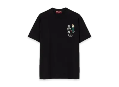 GUCCI x Higuchi Yuko Cotton Jersey T-shirt Japan Exclusive "Black"