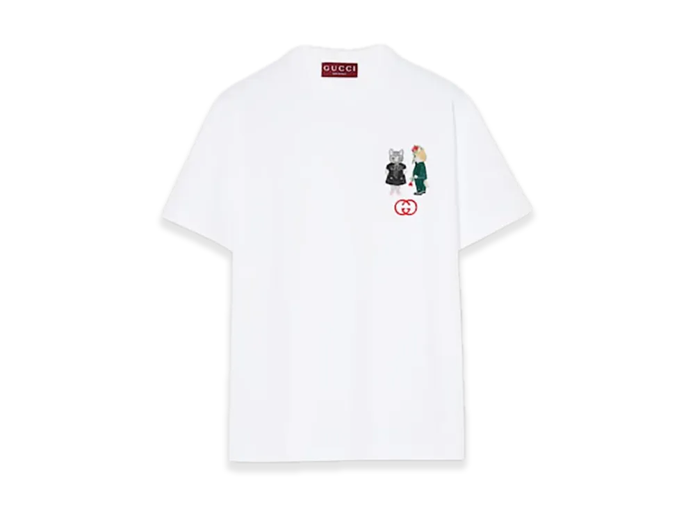 GUCCI x Higuchi Yuko Cotton Jersey T-shirt Japan Exclusive "White"
