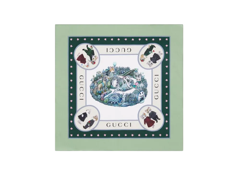 グッチ x ヒグチユウコ シルク スカーフ 日本限定 