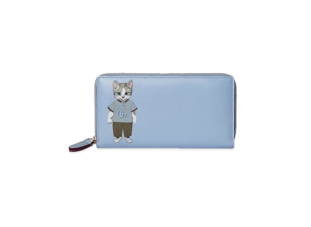GUCCI x Higuchi Yuko Zip Around Wallet Japan Exclusive "Rosso Ancora"
