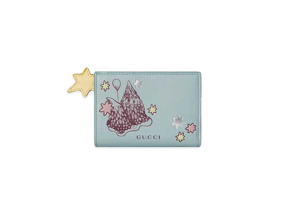 GUCCI x Higuchi Yuko Bicolor Small WalletJapan Exclusive "Blue/Rosso Ancora"