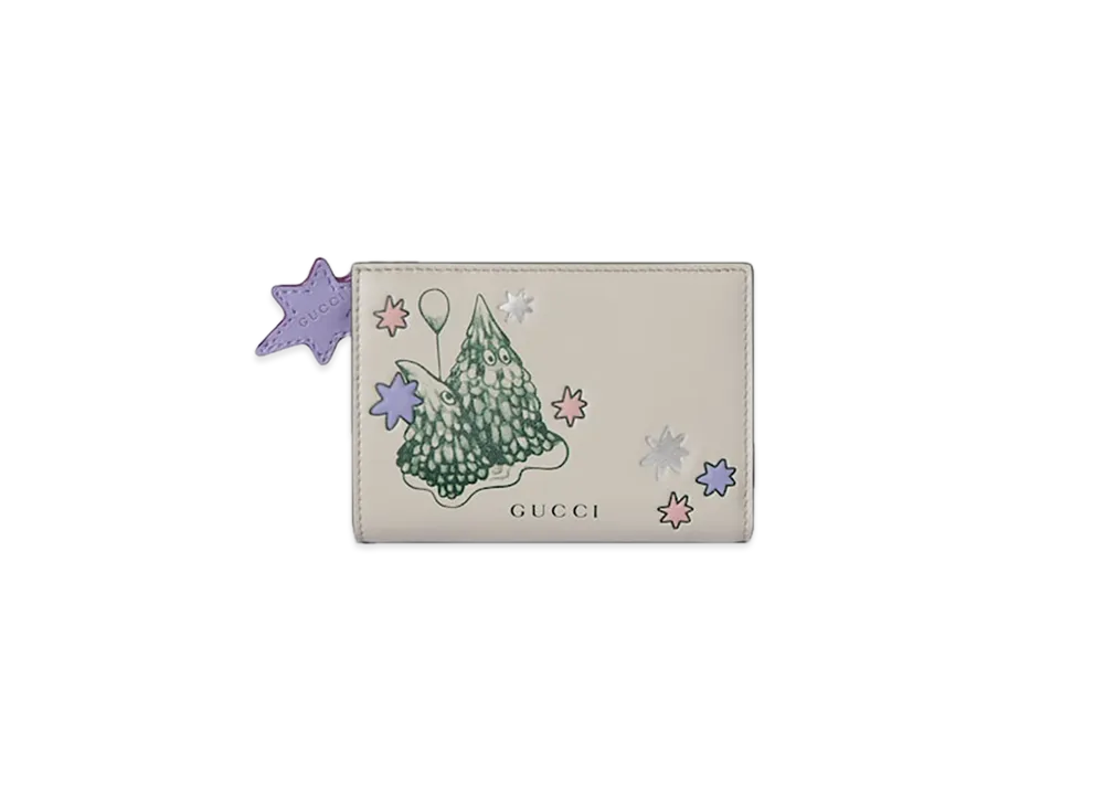GUCCI x Higuchi Yuko Bicolor Small WalletJapan Exclusive "Light Grey/Green"