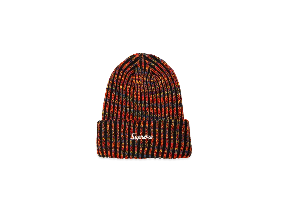 シュプリーム レインボー ルーズゲージ ビーニー "ブラック"