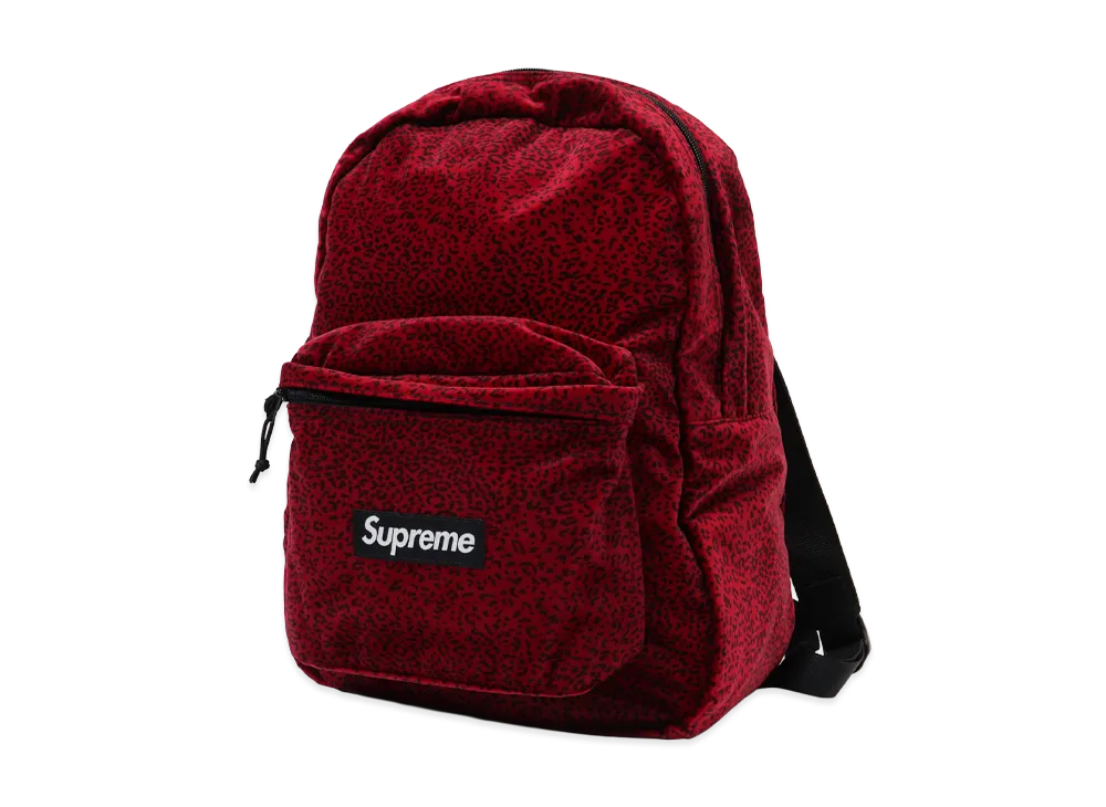Supreme Velvet Backpack "Red Leopard"