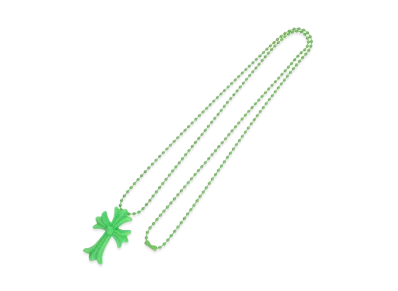 Chrome Hearts Rubber Small CH Cross Silicon Necklace "Green"