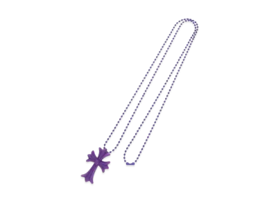 Chrome Hearts Rubber Small CH Cross Silicon Necklace "Purple"