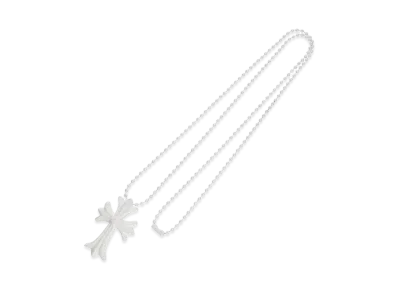 Chrome Hearts Rubber Small CH Cross Silicon Necklace "White"