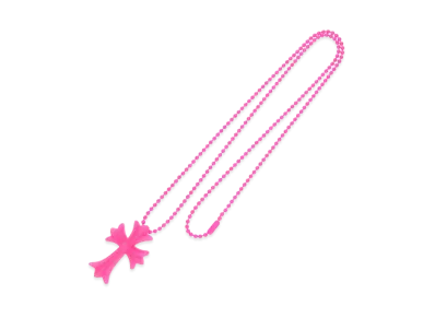 Chrome Hearts Raverth Small CH Cross Silicon Necklace "Pink"