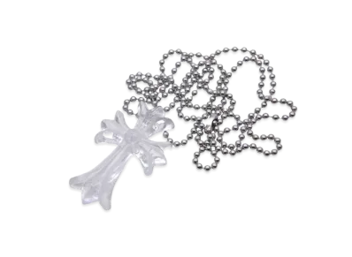 Chrome Hearts Rubber Small CH Cross Silicon Necklace "Clear"