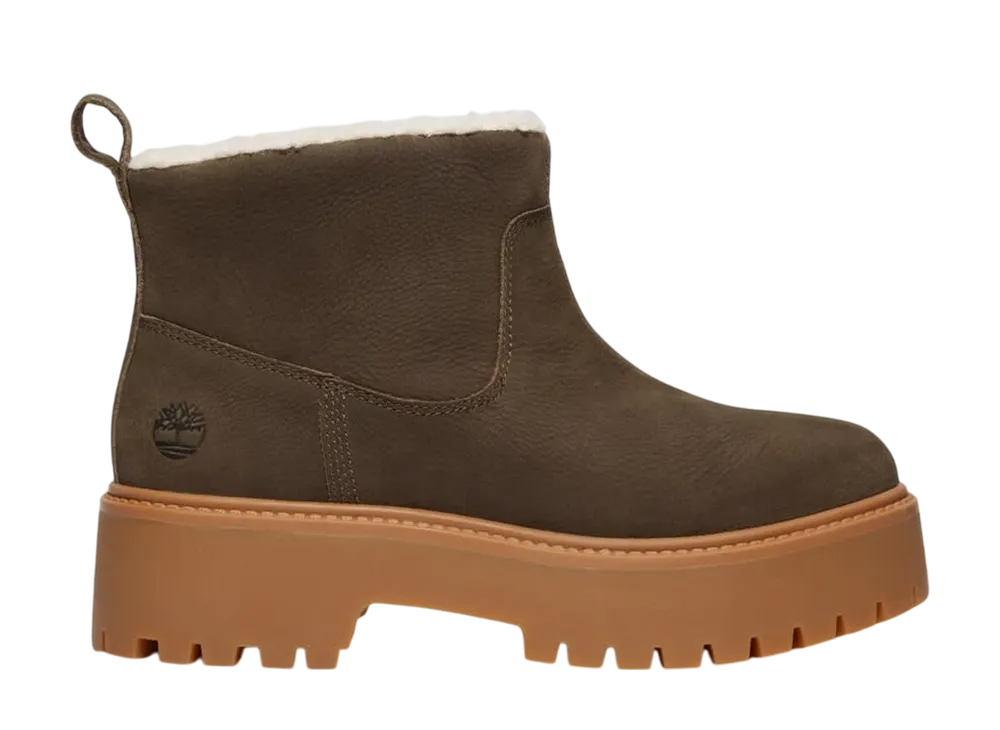 Timberland Women's Stone Street Warm-Lined Waterproof Boot "Dark Brown"