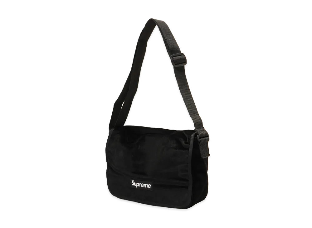 Supreme Velvet Small Messenger Bag "Black"