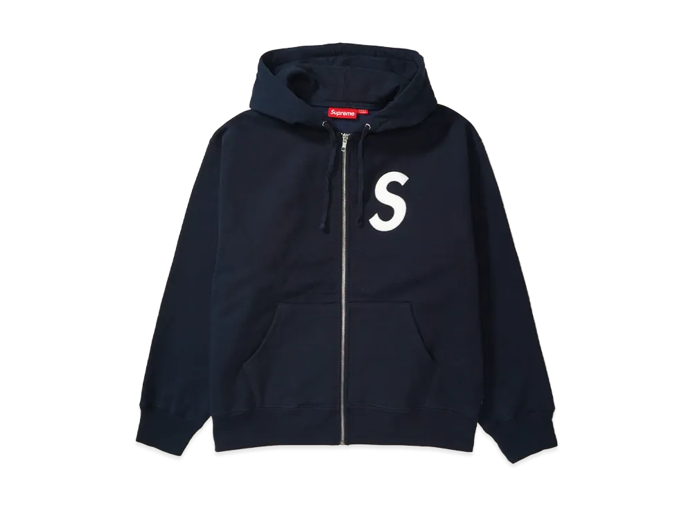 Supreme S Logo Zip Up Hooded Sweatshirt (25FW) "Navy"